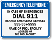 Emergency Telephone Custom Sign