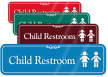 Child Restroom with Graphic ShowCase™ Wall Sign
