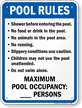 Pool Rules Sign for Colorado