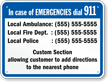 Connecticut Custom Emergency Telephone Sign