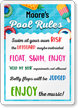 Custom Family Name Pool Rules Sign