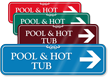 Directional ShowCase Pool And Hot Tub Sign