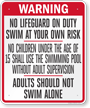 District of Columbia Pool Warning Sign