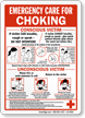 Emergency Care For Choking Victim Sign