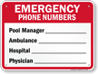 Georgia Emergency Phone Numbers Sign