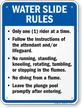 Water Slide Rules Sign for Indiana