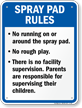 Spray Pad Rules Sign for Iowa