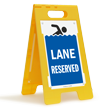 Lane Reserved Floor Sign