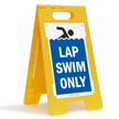 Lap Swim Only Floor Sign