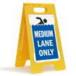 Medium Lane Only Floor Sign