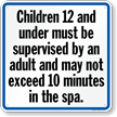 Children Must Be Supervised, Spa Rules Sign