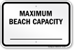 New York Maximum Beach Capacity Sign