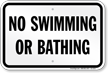 New York No Swimming Or Bathing Sign
