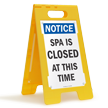 Notice Spa Is Closed Floor Sign