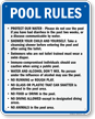 Pool Rules Sign for Oregon