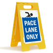 Pace Lane Only Floor Sign