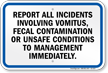 Pennsylvania Fecal And Vomitus Pool Sign