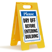 Please Dry Off Before Entering Building FloorBoss Sign