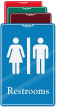 Restrooms Man Woman  Sign