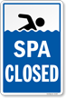 Spa Closed Sign
