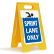 Sprint Lane Only Floor Sign