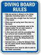 Texas Diving Board Rules Sign