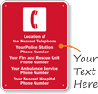 Utah Custom Emergency Telephone Sign
