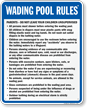 Wading Pool Rules Sign