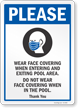 Wear Face Covering When Entering And Exiting Pool Sign