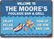 Welcome To The Poolside Personalized Family Name Sign