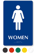 Women Pictogram Braille Restroom Sign