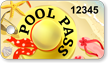 Pool Pass In Rectangular Shape, Fun On Beach