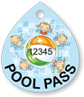 Pool Pass In Water Drop Shape, Kids Pool Ball