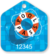 Pool Pass In House Shape Life Ring Tag
