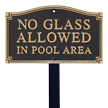 No Glass Allowed Statement Lawn Plaque