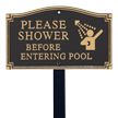 Shower Before Entering Statement Lawn Plaque