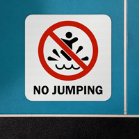 Warning: Prevent Accidents - No Jumping