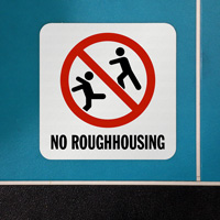 No Roughhousing Pool Marker