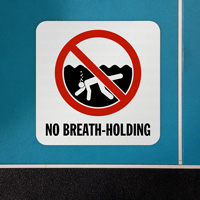 Pool rule marker: No breath-holding