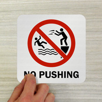 Pool Marker: No Shoving or Pushing