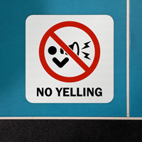 Caution: Quiet Please - No Yelling Pool Marker