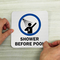 Pool Marker: Shower Required Before Pool Entry