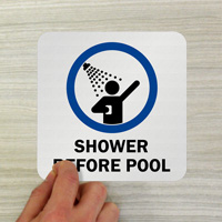 Warning: Hygiene Reminder - Shower Before Pool