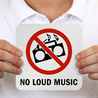 Pool marker: No loud music