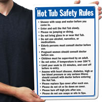 Pool Rule,Hot Tub Sign