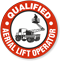 Qualified Aerial Lift Operator Hard Hat Decals