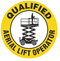Qualified Aerial Lift Operator Hard Hat Decals