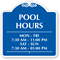Custom Pool Hours Sign
