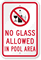 No Glass Allowed In Pool Area Sign