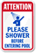 Attention Shower Before Entering Pool Sign